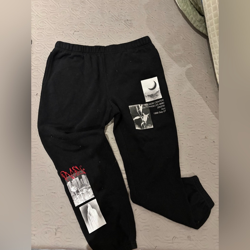 Forever 21 Black Joggers with Graphic Prints